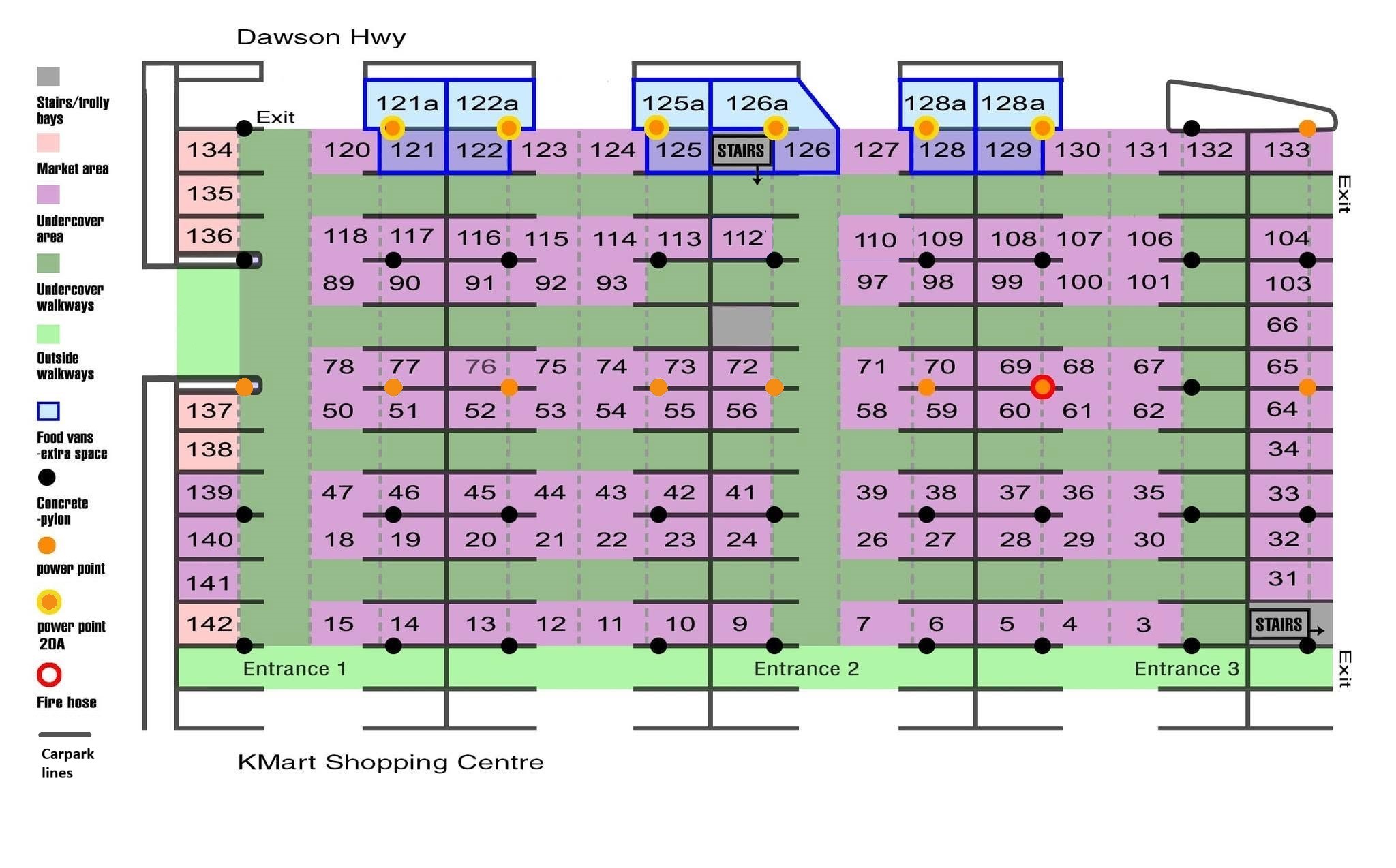 Curtis Markets Kmart Carpark site layout
